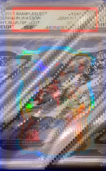 2017 Panini Select DESHAUN WATSON LIGHT BLUE DIE-CUT  31/99 PSA GEM MT 10 