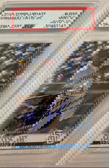 Fernando Tatis Jr Auto Rookie PSA 9 DNA 10 Topps Update 2019