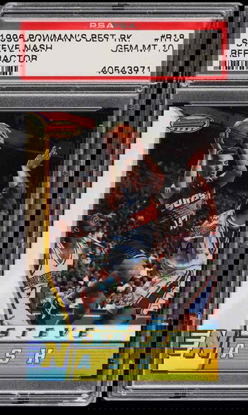 1996 Bowman's Best Refractor Steve Nash ROOKIE #R18 PSA 10 GEM MINT 