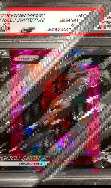 2018 Prizm Wendell Carter Jr. #80 PINK ICE PSA 10 GEM MINT