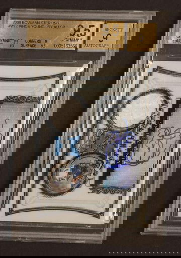 2006 Bowman Sterling Vince Young #BS-VY Jersey Auto SP BGS 9.5 Auto 9