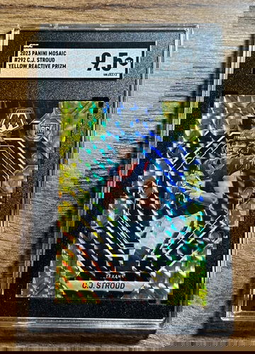 2023 CJ Stroud Panini Mosaic Yellow Reactive Prizm Rookie SGC 9.5 #292 RC C.J.