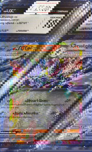 2024 Pokémon Ceruledge ex Surging Sparks 036/191 CGC 10 Gem Mint