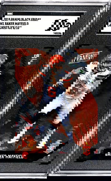 2018 Panini Black Friday #41 Baker Mayfield Cracked Ice #/10 SGC 10 GM