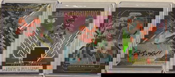 2021 Javonte Williams 3 card rookie lot including Auto 61/99!