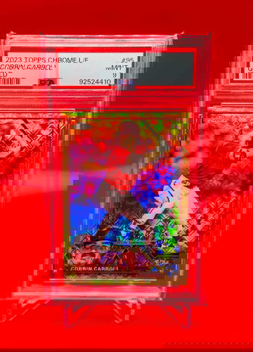 2023 Topps Chrome Logofractor Edition Gold Corbin Carroll RC Rookie /50 PSA 9