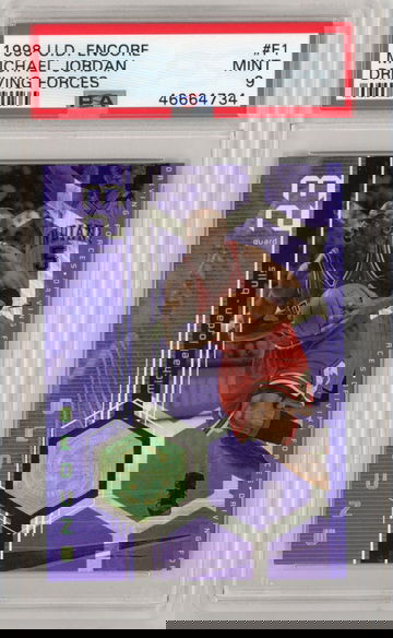 1998 Upper Deck Encore Michael Jordan Driving Forces /500 PSA 9