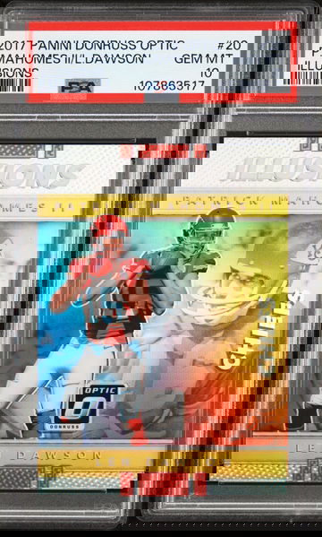 2017 Donruss Optic Illusions Patrick Mahomes Rookie #20 PSA 10 - RARE Rookie