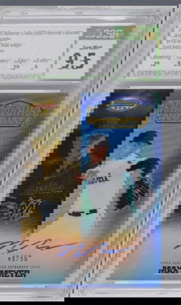 2020 Bowman's Best 2020 Franchise Favorites #FA-MM Max Myer Blue Refractor CSG 9.5 #/50