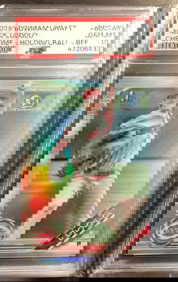 2019 bowman draft chrome nick lodolo 1st bowman refractor psa 10