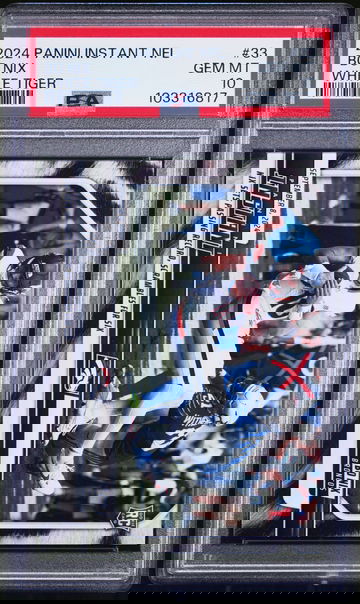 2024 PANINI INSTANT NFL BO NIX 1/5 WHITE TIGER #33 RC ROOKIE PSA 10