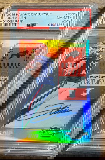 2018 Josh Allen Panini Contenders Optic Silver Prizm Rookie Ticket Auto PSA 8.5 #105 RC Autograph