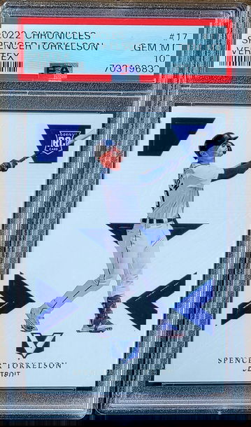 2022 SPENCER TORKELSON Panini VERTEX Chronicles PSA 10 POP 7 Rookie RC #17