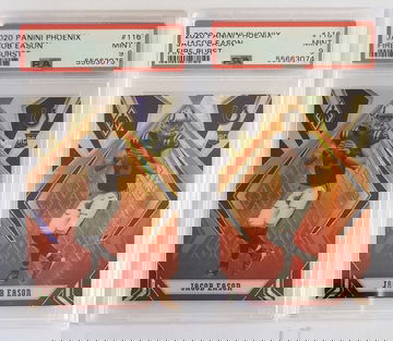 2020 Panini Phoenix Jacob Eason Fire Burst RC PSA 9 Lot of 2