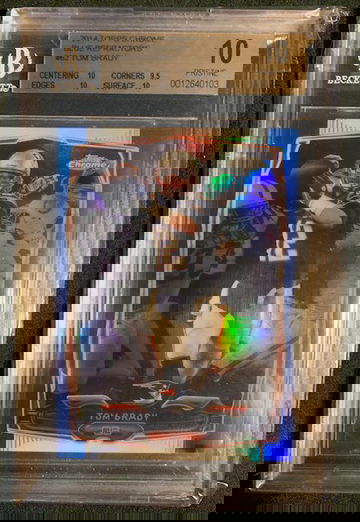 2014 Topps Chrome Tom Brady Blue Refractor/199 BGS 10 Pop 1