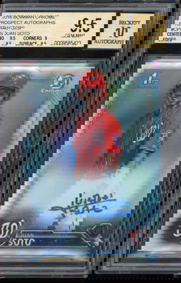 2016 Bowman Chrome Refractor #CPAJS Juan Soto Auto RC BGS 9.5 Gem-Mint