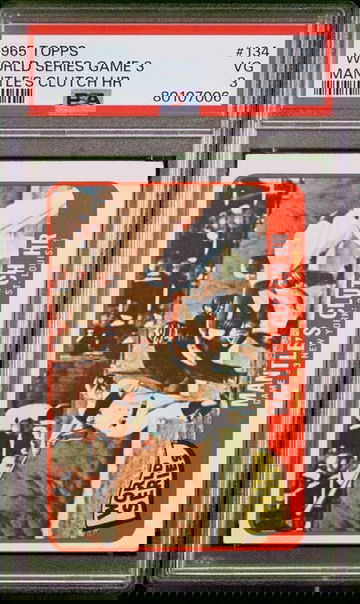 1965 Topps World Series Game 3 Mantle's Clutch HR #134 PSA 3 [BL-2.28]