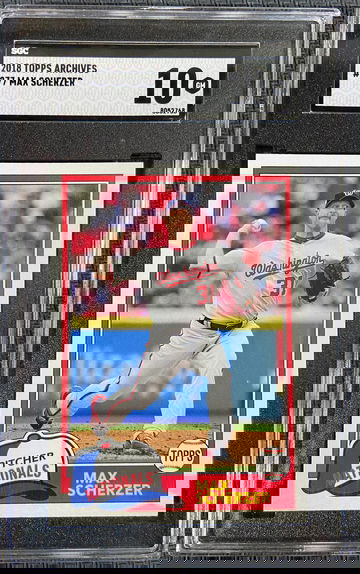 2018 Topps Archives Max Scherzer SGC 10 GEM MINT!