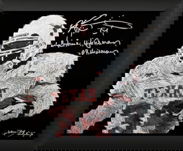 Ricky Williams ORIGINAL 16x20 Oil Painting Signed Framed with 2 Inscriptions JSA 1/1 by Artist BLANKSY