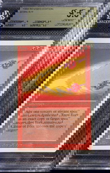 1994 MTG Magic The Gathering Revised Edition Fork R R BGS 9.5 Gem Mint Pop 32