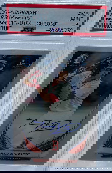 2014 Bowman Mookie Betts Prospect Auto Chrome PSA 9 MINT