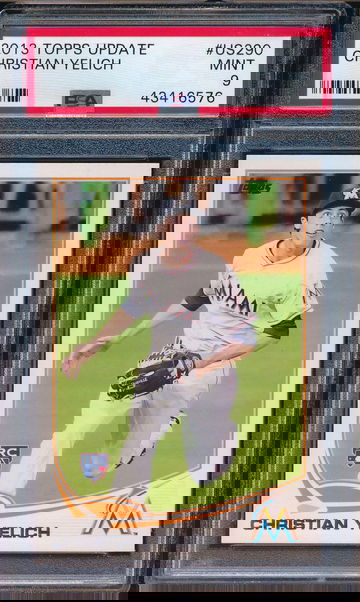 2013 Topps Update Christian Yelich Rc Rookie #US290 PSA 9 MINT 5576