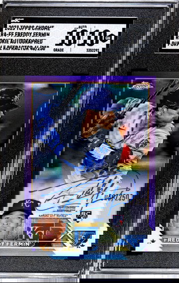 2023 Topps Chrome Freddy Fermin RC Auto 48/250 SGC 10 Purple Refractor