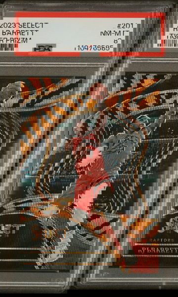 2023 Panini Select Tiger Prizm RJ Barrett #201 PSA 8