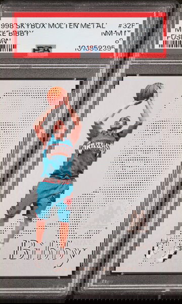 Mike Bibby 1998 Skybox Molten Metal Fusion /250 Rookie RC PSA 8