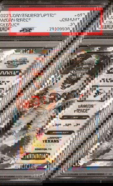 2022 Panini Contenders Optic Cracked Ice Dameon Pierce #67 RC /22 PSA 10