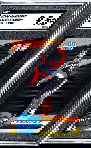 2023-24 Panini Hoops #4 Scoot Henderson Attack The Rack SGC 9.5