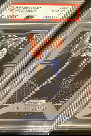Zion Williamson 2019 Panini Prizm Base PSA 10 Rookie New Orleans Pelicans