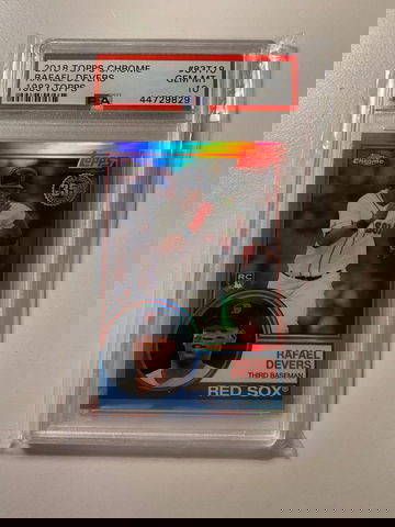 2018 Topps Chrome 35th anniversary Rafael Devers PSA 10