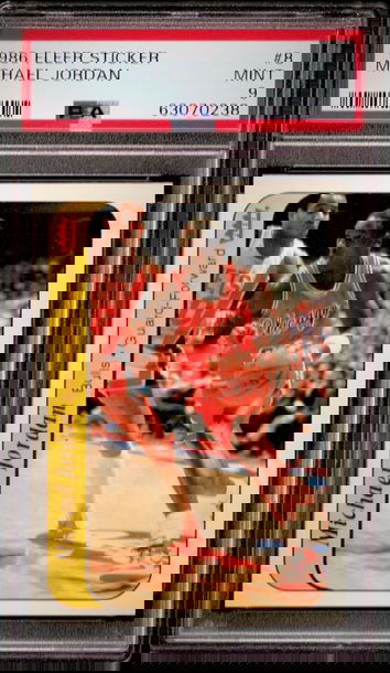 Michael Jordan 1986 Fleer Sticker #8 RC Rookie 1986-87 86-87 PSA 9 MINT *Priced for quick sale!