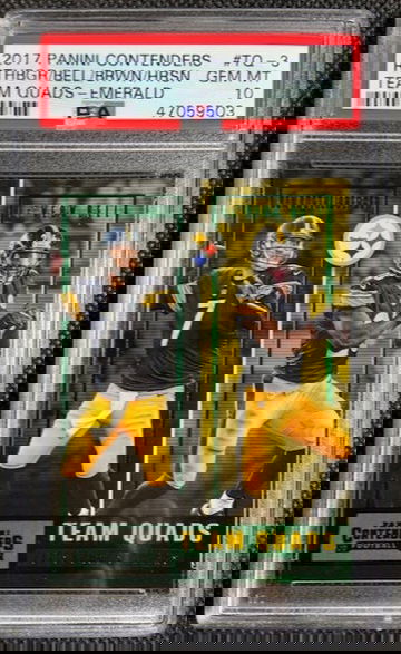 2017 Panini Contenders EMERALD Roethlisberger/Bell/Brown/Harrison PSA 10 Gem Mint