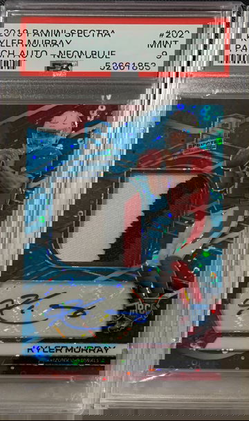 2019 Panini Spectra Neon Blue Patch AUTO Kyler Murray 6/75