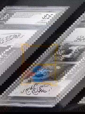 2013-14 Larry Bird / Karl Malone Exquisite Enshrinement Duos /15 BGS 8.5 AUTO 10