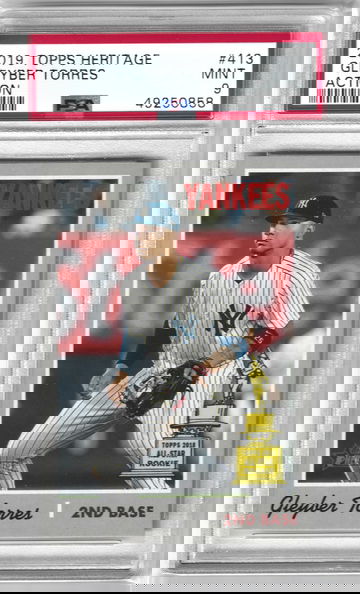 2019 Heritage Gleyber Torres In Action PSA 9