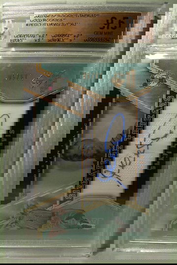 2007-08 SP ROOKIE THREADS GOLD ROOKIES #76 GLEN DAVIS AUTO 10/50 BGS 9.5 GEM MINT