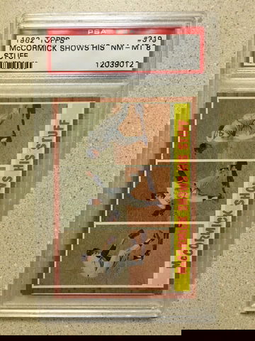 1962 Topps #319 Mike McCormick PSA 8 NM-MT SHOWS HIS STUFF GIANTS