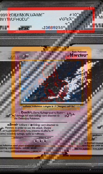 1999 Pokemon Base Set Holo Mewtwo #10 PSA 4