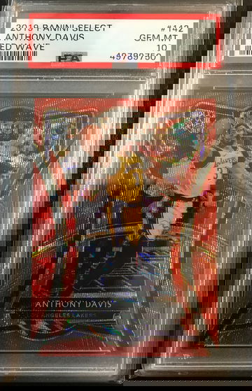 2019 Select Anthony Davis red wave Prizm PSA 10 #142 lakers