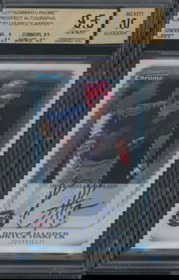 2011 Bowman Chrome Auto Bryce Harper BGS 9.5 Gem Mint