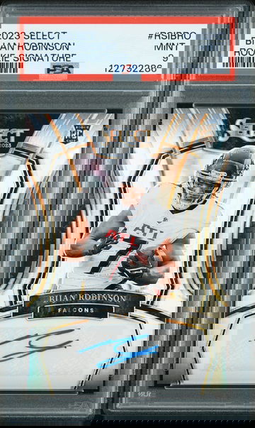 2023 Select Bijan Robinson Rookie Signature 123/199 #RISBRO PSA 9