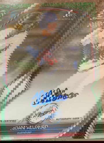 2023 Bowman Chrome Auto Refractor Juan Alonso 1st Bowman /99