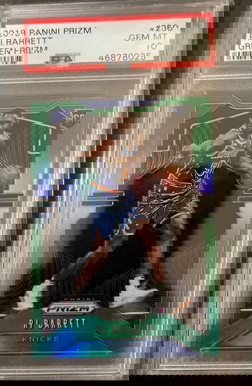 2019-20 Panini Prizm #250 RJ Barrett Green Prizm Rc PSA 10 GEM MINT
