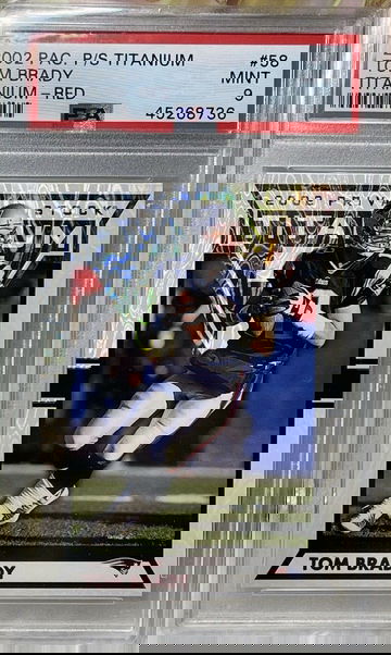 2002 TOM BRADY PACIFIC PRIVATE STOCK TITANIUM #/275 Red Prizm PSA 9 Mint POP 2