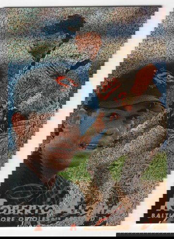 1997 FLAIR SHOWCASE ROW 0 ROBERTO ALOMAR # 58 HOF