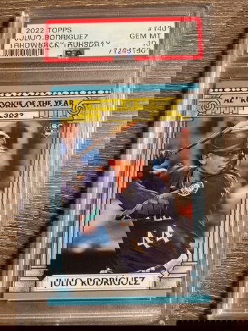 Topps Throwback Thursday TBT 140 Julio Rodriguez PSA 10 GEM MINT