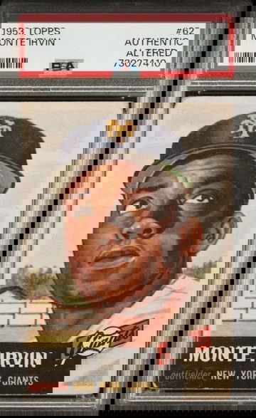 1953 Topps #62 Monte Irvin PSA Authentic  GIANTS Centered